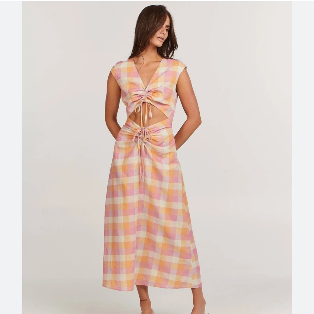 NWT CHARLIE HOLIDAY MADONNA MIDI DRESS, Size Small (US 4)
